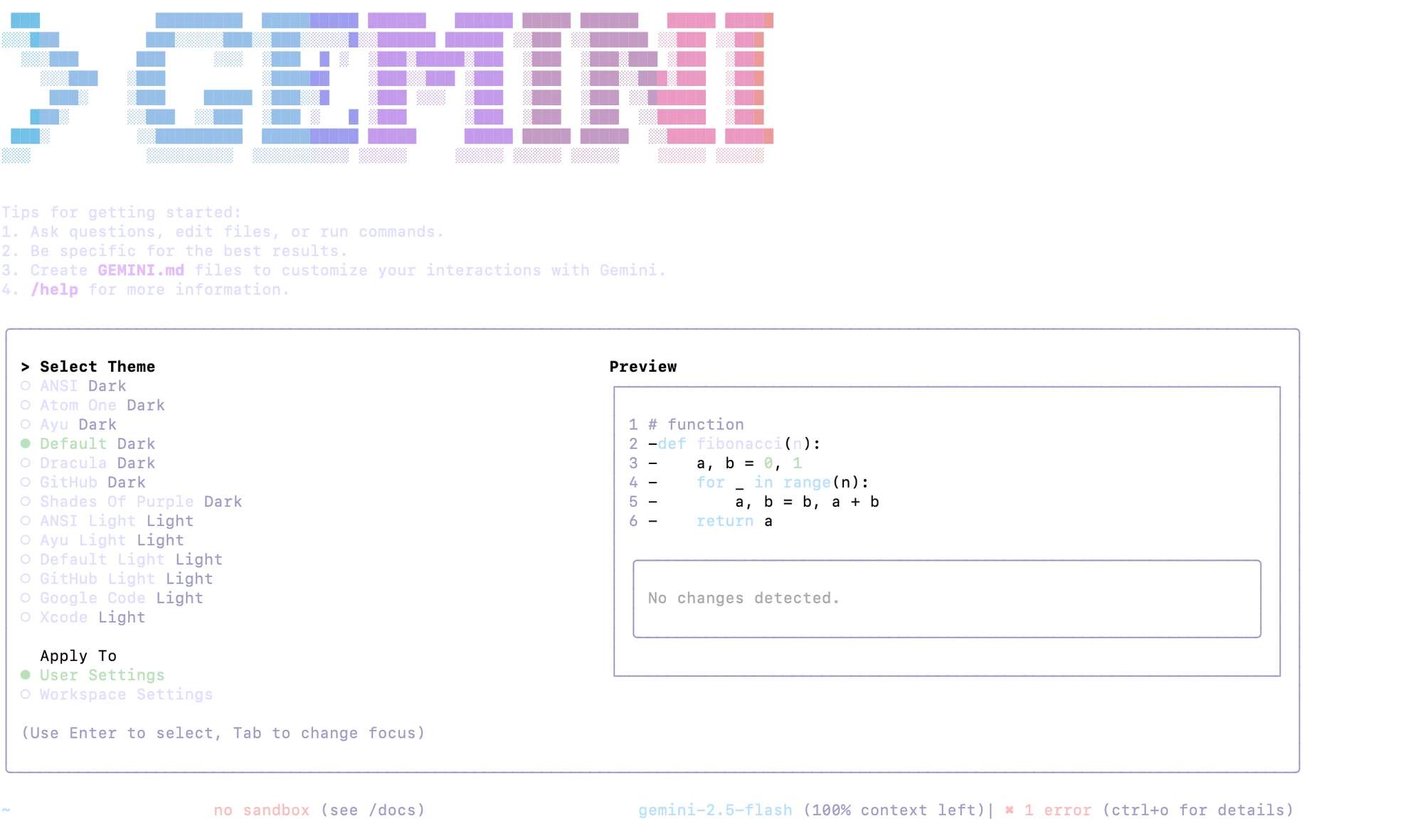 GEMINI CLI